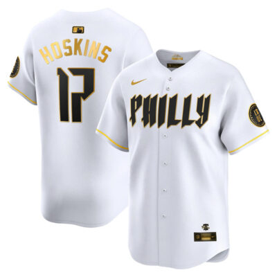 Rhys Hoskins Philadelphia Phillies 2024 White Gold City Connect "Philly" Limited Jersey - All Stitched