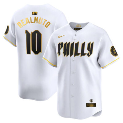 J.T. Realmuto Philadelphia Phillies 2024 White Gold City Connect "Philly" Limited Jersey - All Stitched