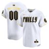 Custom Philadelphia Phillies 2024 White Gold City Connect "Philly" Limited Jersey - All Stitched