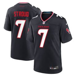 CJ Stroud Houston Texans Navy Game Jersey - All Stitched
