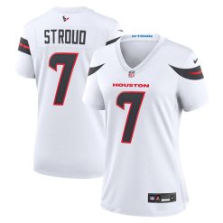 Alternative view of CJ Stroud Houston Texans White Game Jersey - All Stitched