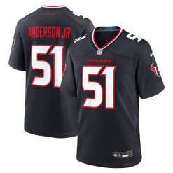 Will Anderson Jr Houston Texans Navy Game Jersey - All Stitched