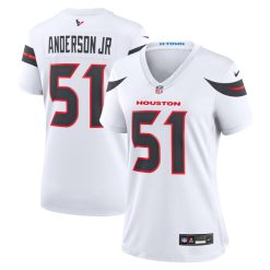 Alternative view of Will Anderson Jr Houston Texans White Game Jersey - All Stitched