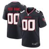 Custom Houston Texans Home Game Jersey Navy - All Stitched