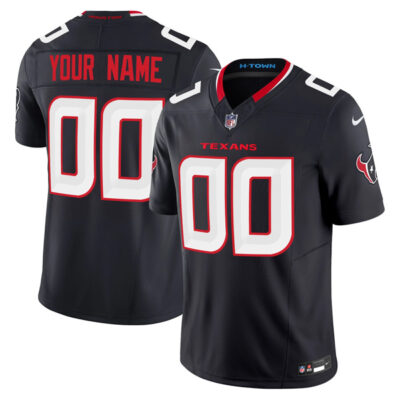 Custom Houston Texans Navy Vapor F.U.S.E Limited Jersey - All Stitched