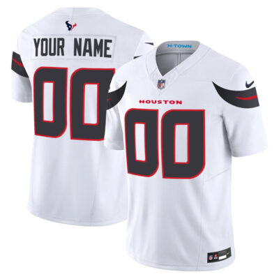 Custom Houston Texans White Vapor F.U.S.E Limited Jersey - All Stitched