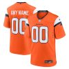 Custom Denver Broncos Orange Home Game Jersey - All Stitched