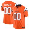 Custom Denver Broncos Orange Vapor F.U.S.E Limited Jersey - All Stitched