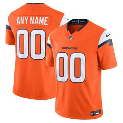Custom Denver Broncos Orange Vapor F.U.S.E Limited Jersey - All Stitched