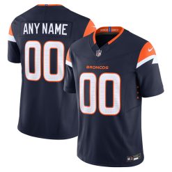 Custom Denver Broncos Navy Vapor F.U.S.E Limited Jersey - All Stitched