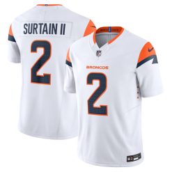 Patrick Surtain II Denver Broncos White Vapor F.U.S.E Limited Jersey - All Stitched