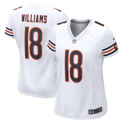 Alternative view of Caleb Williams Chicago Bears White Game Jersey - All Stitched