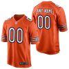 Custom Chicago Bears Orange Game Jersey - All Stitched