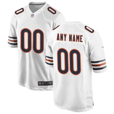 Custom Chicago Bears White Game Jersey - All Stitched