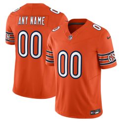 Custom Chicago Bears Orange Vapor F.U.S.E Limited Jersey - All Stitched