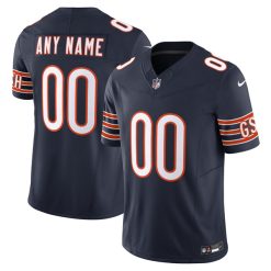 Custom Chicago Bears Navy Vapor F.U.S.E Limited Jersey - All Stitched