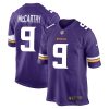 J.J. McCarthy Minnesota Vikings Purple Game Jersey - All Stitched