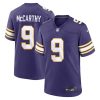 J.J. McCarthy Minnesota Vikings Purple 2nd Alternate Game Jersey - All Stitched