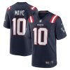 Drake Maye New England Patriots Navy Game Jersey - All Stitched