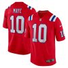 Drake Maye New England Patriots Red Game Jersey - All Stitched