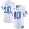 Drake Maye UNC College Football White Game Jersey - All Stitched