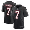 Bijan Robinson Atlanta Falcons Black Throwback Game Jersey - All Stitched