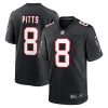 Kyle Pitts Atlanta Falcons Black Throwback Game Jersey - All Stitched