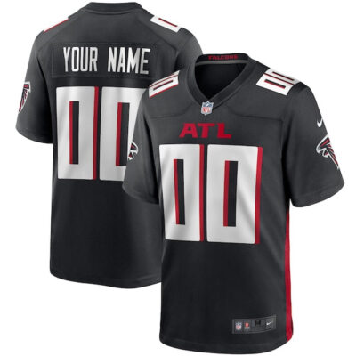 Custom Atlanta Falcons Black Home Game Jersey - All Stitched