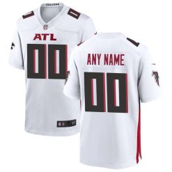 Custom Atlanta Falcons White Away Game Jersey - All Stitched