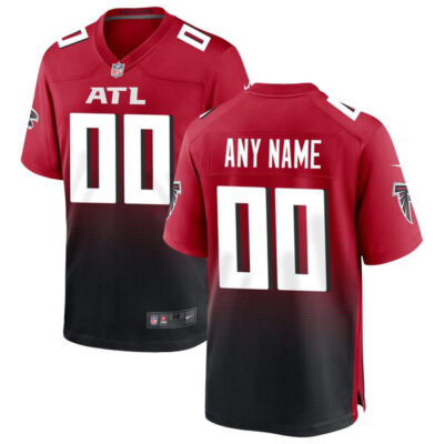 Custom Atlanta Falcons Red Game Jersey - All Stitched