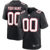 Custom Atlanta Falcons Throwback Black Game Jersey - All Stitched
