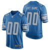 Custom Detroit Lions Home Game Jersey Blue - All Stitched