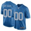 Custom Detroit Lions Home Game Jersey Blue - All Stitched