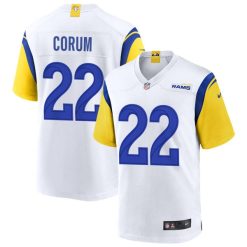 Blake Corum Los Angeles Rams White Game Jersey - All Stitched