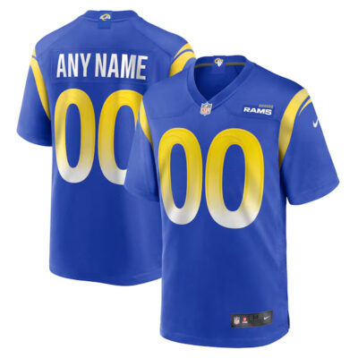 Custom Los Angeles Rams Royal Home Game Jersey - All Stitched