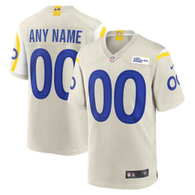 Custom Los Angeles Rams Bone Game Jersey - All Stitched