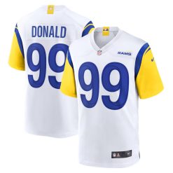 Aaron Donald Los Angeles Rams White Game Jersey - All Stitched
