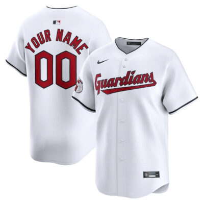Custom Cleveland Guardians White Limited Jersey - All Stitched