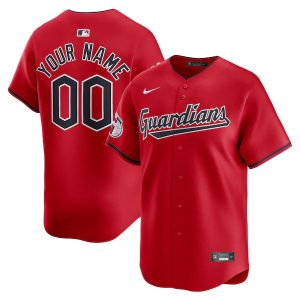 Custom Cleveland Guardians Red Limited Jersey - All Stitched