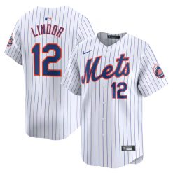 Francisco Lindor New York Mets White Limited Jersey - All Stitched