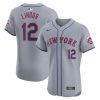Francisco Lindor New York Mets Gray Elite Jersey - All Stitched