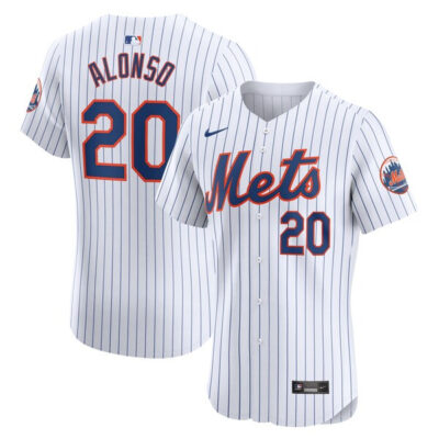 Pete Alonso New York Mets White Elite Jersey - All Stitched
