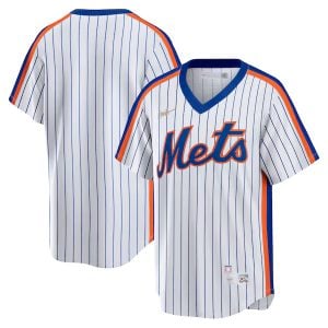 New York Mets White Cooperstown Throwback Jersey - All Stitched