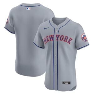 New York Mets Grey Vapor Premier Elite Jersey - All Stitched