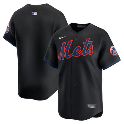 New York Mets Black Limited Jersey - All Stitched
