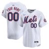 Custom New York Mets White Limited Jersey - All Stitched