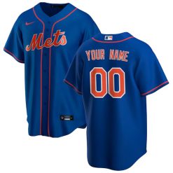 Custom New York Mets Royal Blue Jersey - All Stitched
