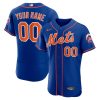 Custom New York Mets Royal Blue Alternate Jersey - All Stitched