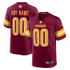 Custom Washington Commanders Home Game Jersey Burgundy - All Stitched