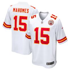 Alternative view of Patrick Mahomes Kansas City Chiefs White Game Stitched Jersey